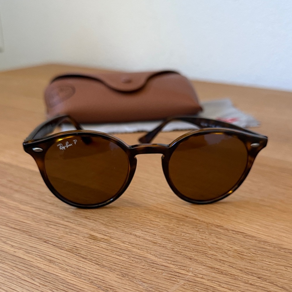 Ray-Ban RB2180 Brown Sunglasses with Brown Case - Picture 7 of 11